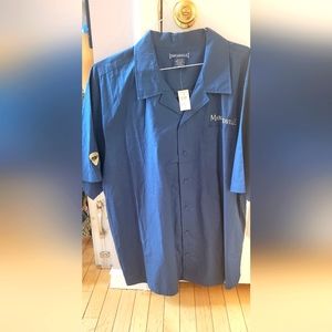 Margaritaville embroidered mechanic button down shirt NWT